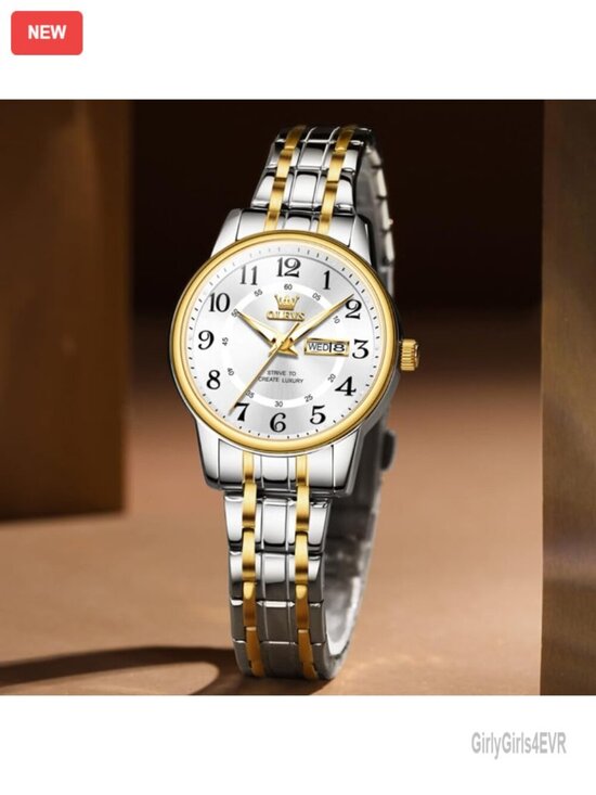 Small Face Dress Watch with Date Stainless Steel Quartz
